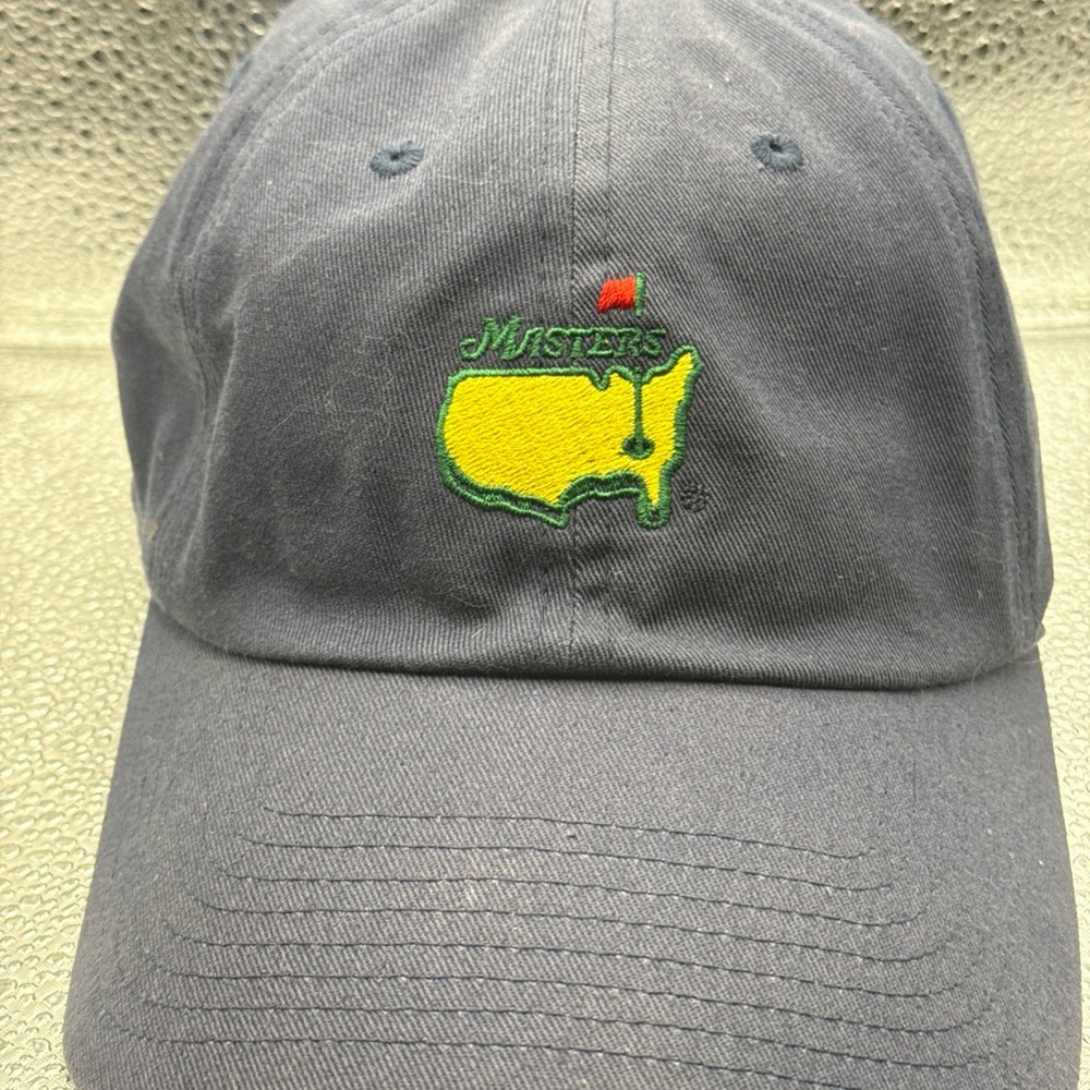 Golf Masters Navy Golf Logo Adjustable Hat with Yellow & Green Embroidery - Picture 2 of 7